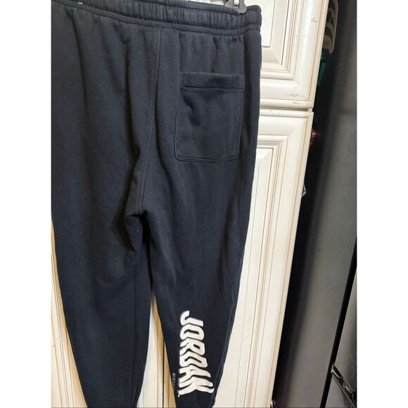Jordan Men's Flight MVP Drawstring Fleece Jogger Sweatpants Black Size Small - Picture 10 of 14